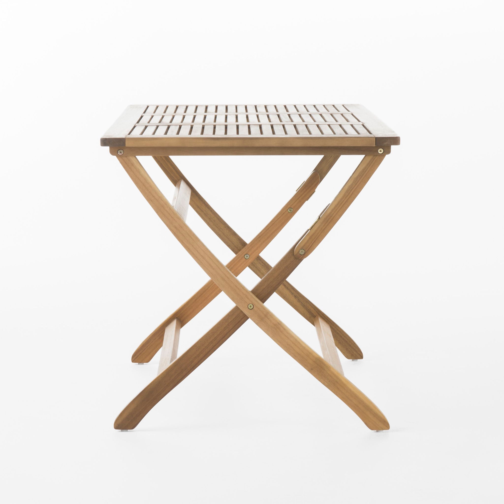 Blissique - Outdoor Foldable Wood Dining Table With Slat Design