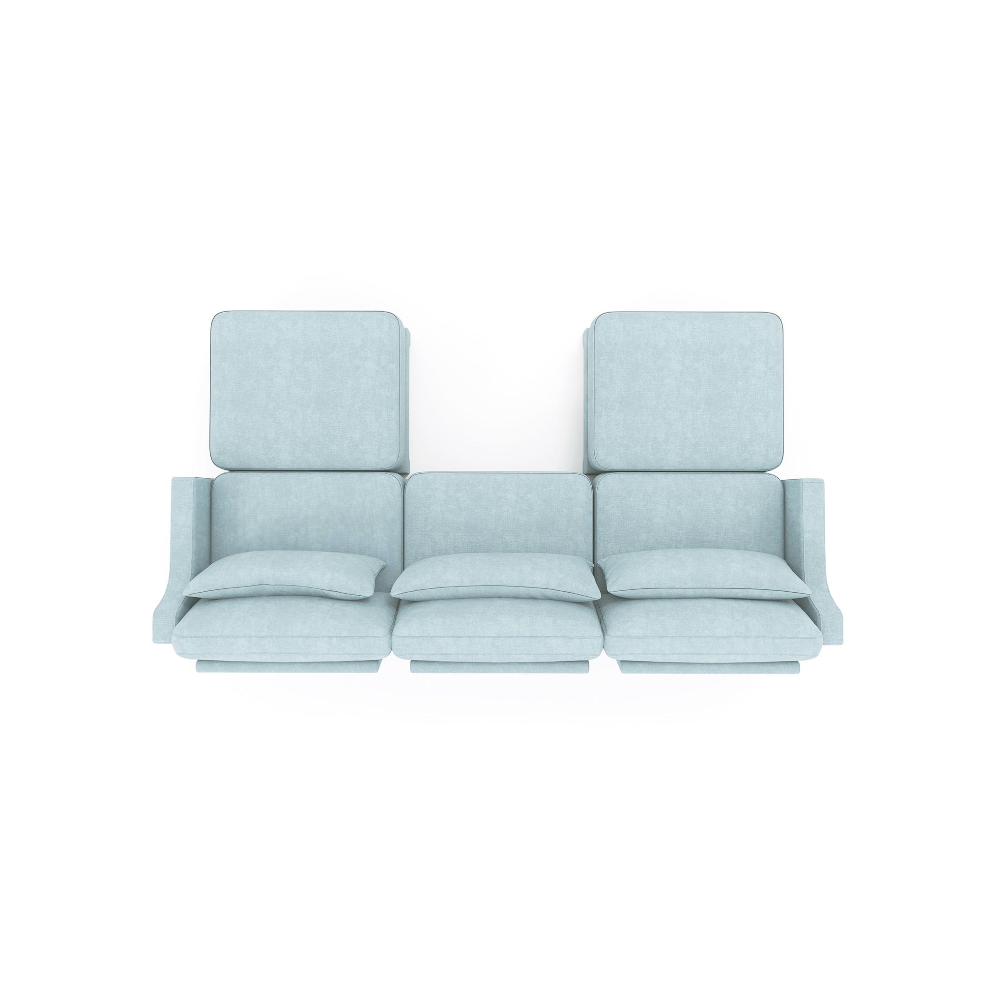 Stylish Sofa With Ottoman And Lumbar Pillows, Ergonomic Design