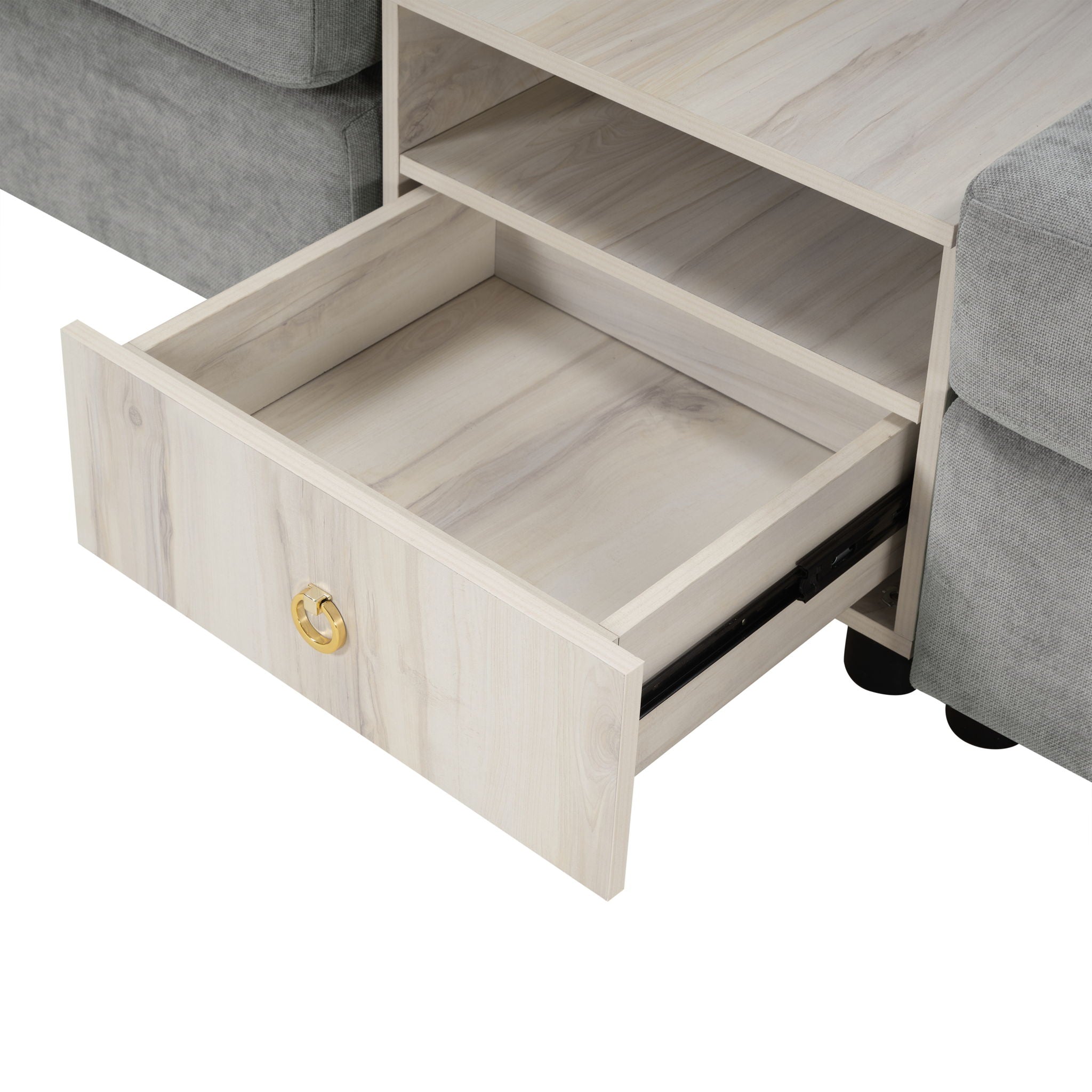 Modular Sofa Couch With Storage Armrest And Center Console