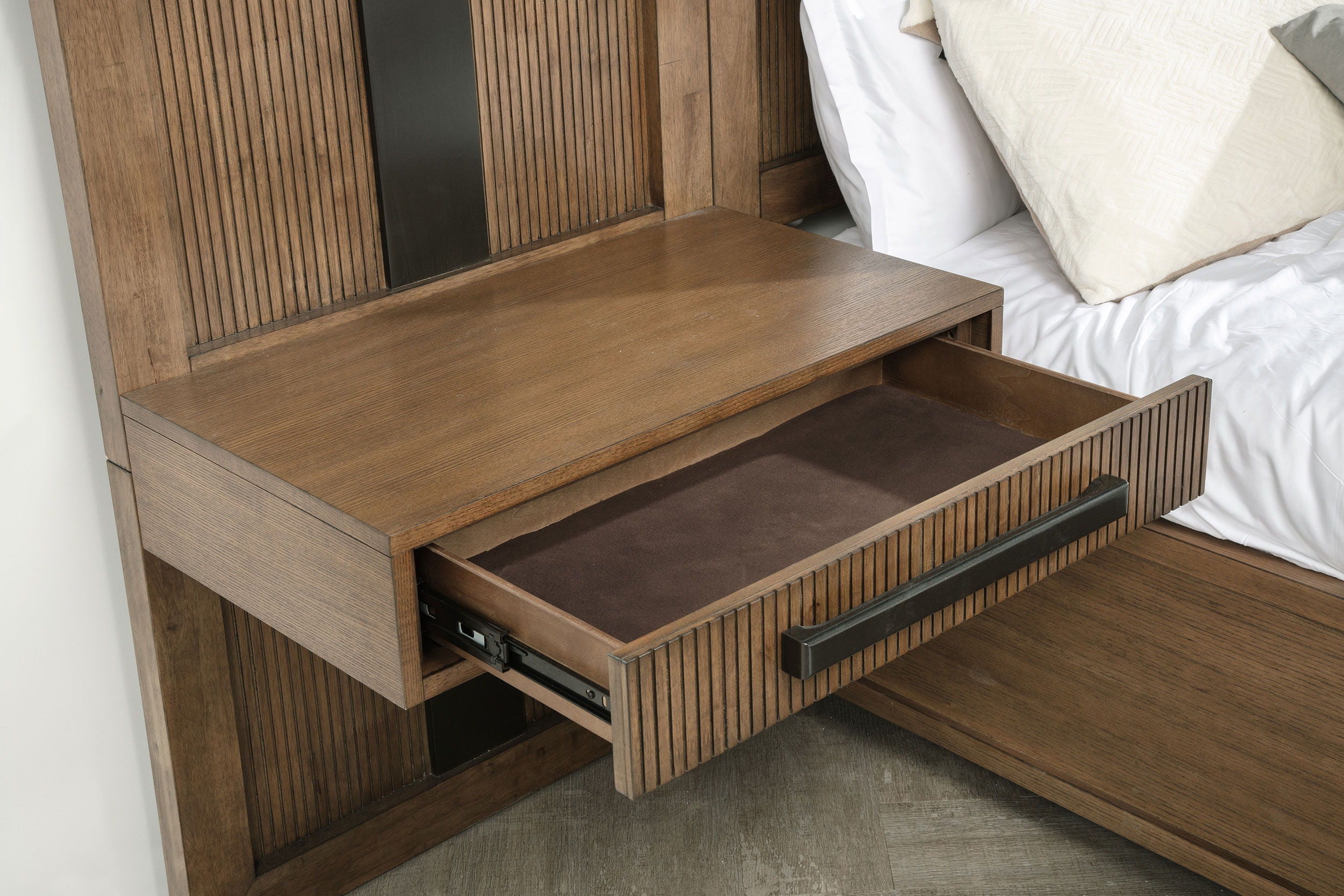 Coaster Fine Furniture Terrace - 2-Piece Wall Panel With Nightstand Set - Ash Brown | Meri Furniture