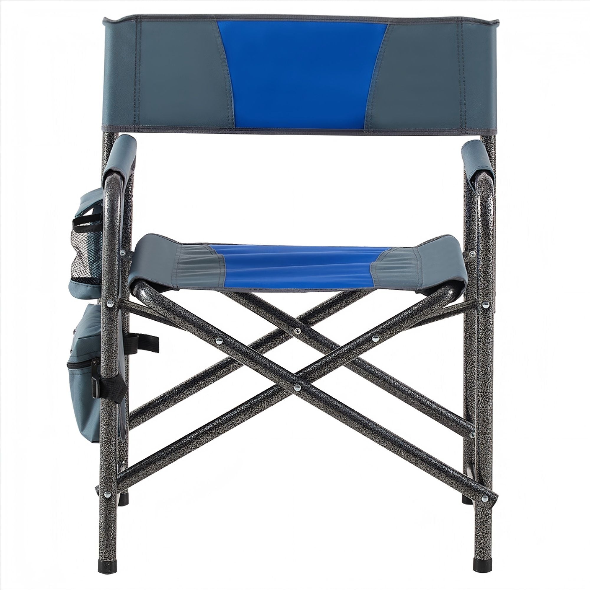 Padded Folding Outdoor Chair With Storage Pockets, Lightweight Oversized Directors Chair For Indoor, Outdoor Camping, Picnics And Fishing