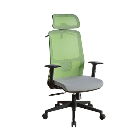 •KD, Office Chair•Seat: Swivel (360 Degrees), and Adjustable Height•Padded Seat Cushion•Back Cushion w/Breathable Mesh Material•5-Star Base w/Casters•Seat Cushion Thickness: 3"•Adjustable Headrest(3 Angels & 6 cm) & Armrest(8 cm)