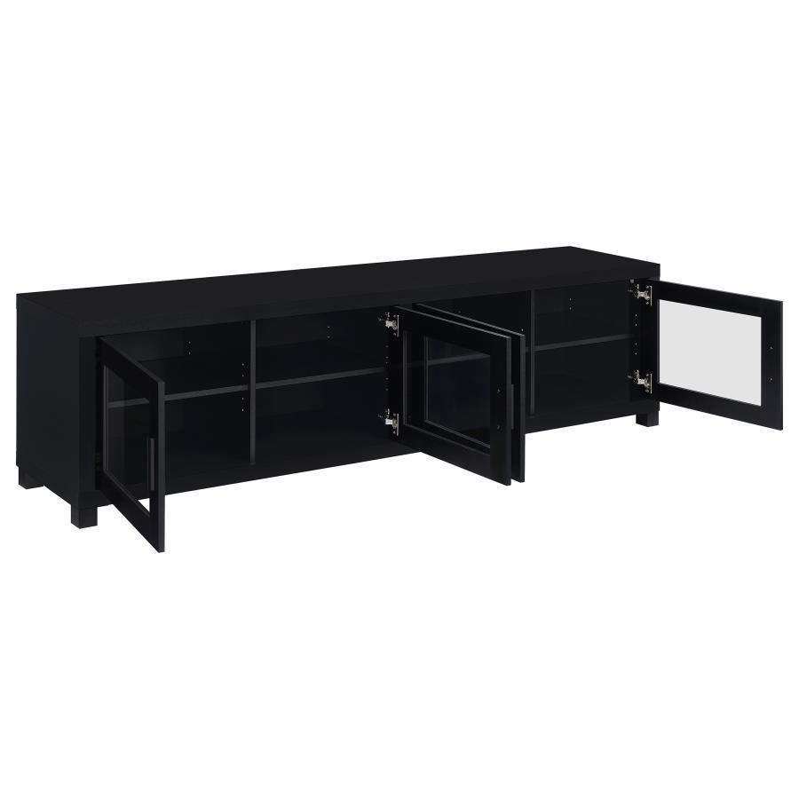Coaster Fine Furniture Jupiter - 4 Door Engineered Wood TV Stand - Black | Meri Furniture