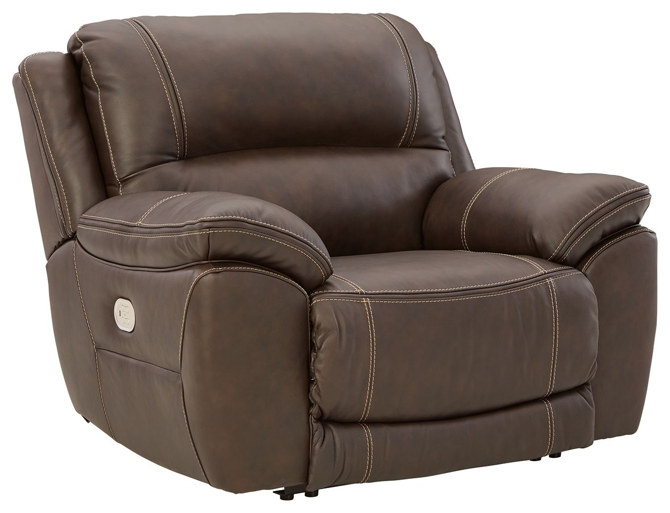 Ashley Furniture Dunleith - Chocolate - Zero Wall Recliner W/pwr Hdrst | Meri Furniture