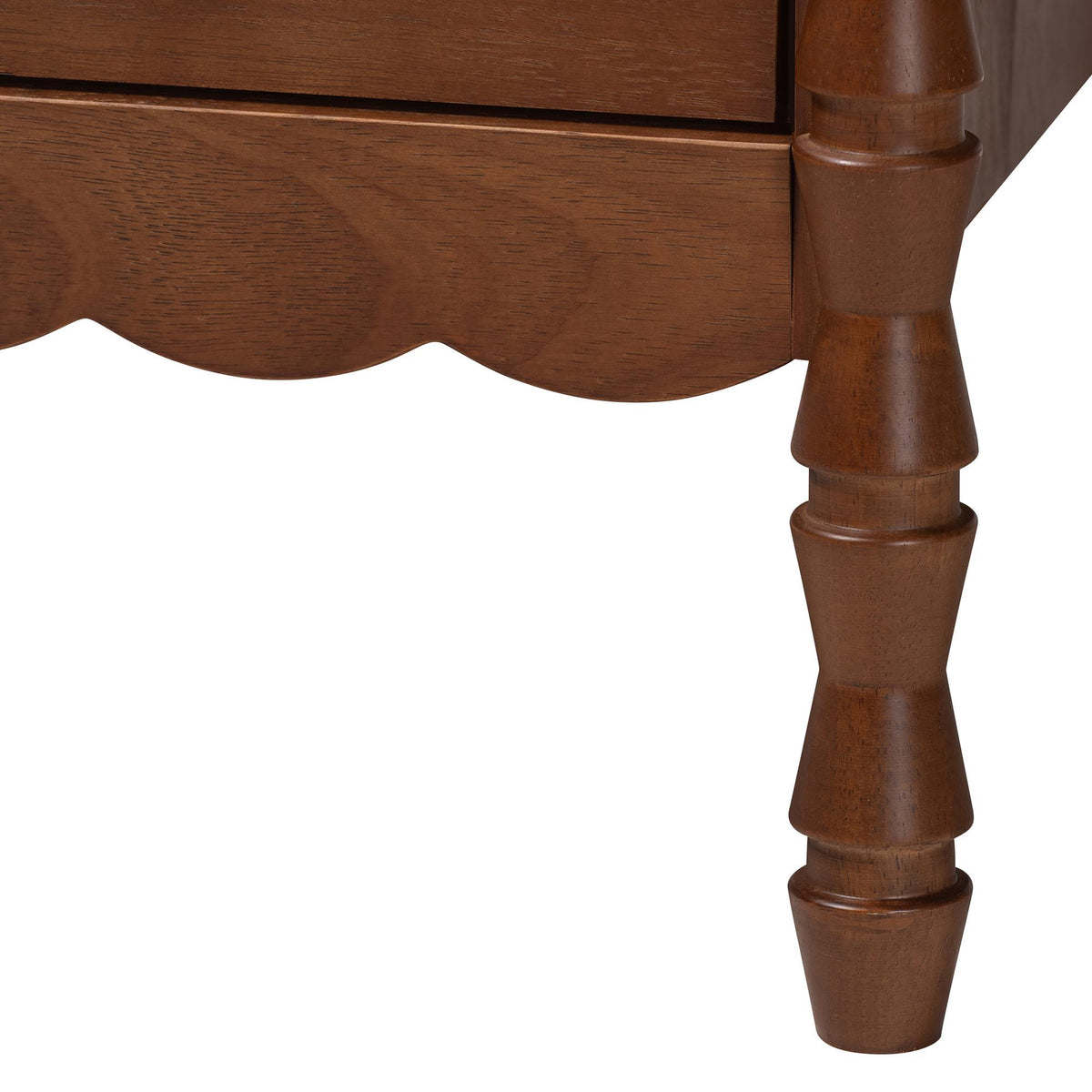 Danette Bobbin Wood 2-Drawer Nightstand