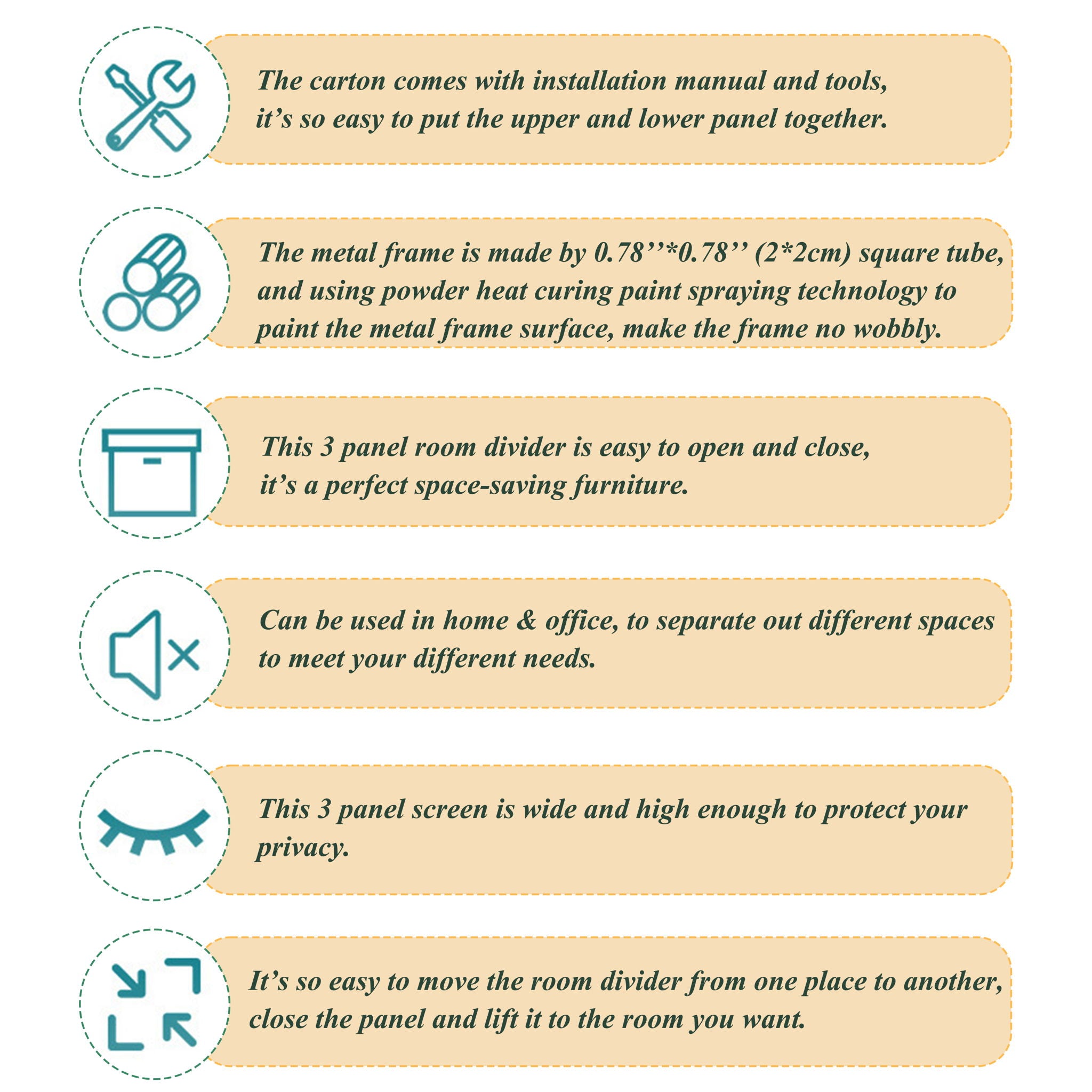 Rustic 3 Panel Room Dividers And Folding Privacy Screen