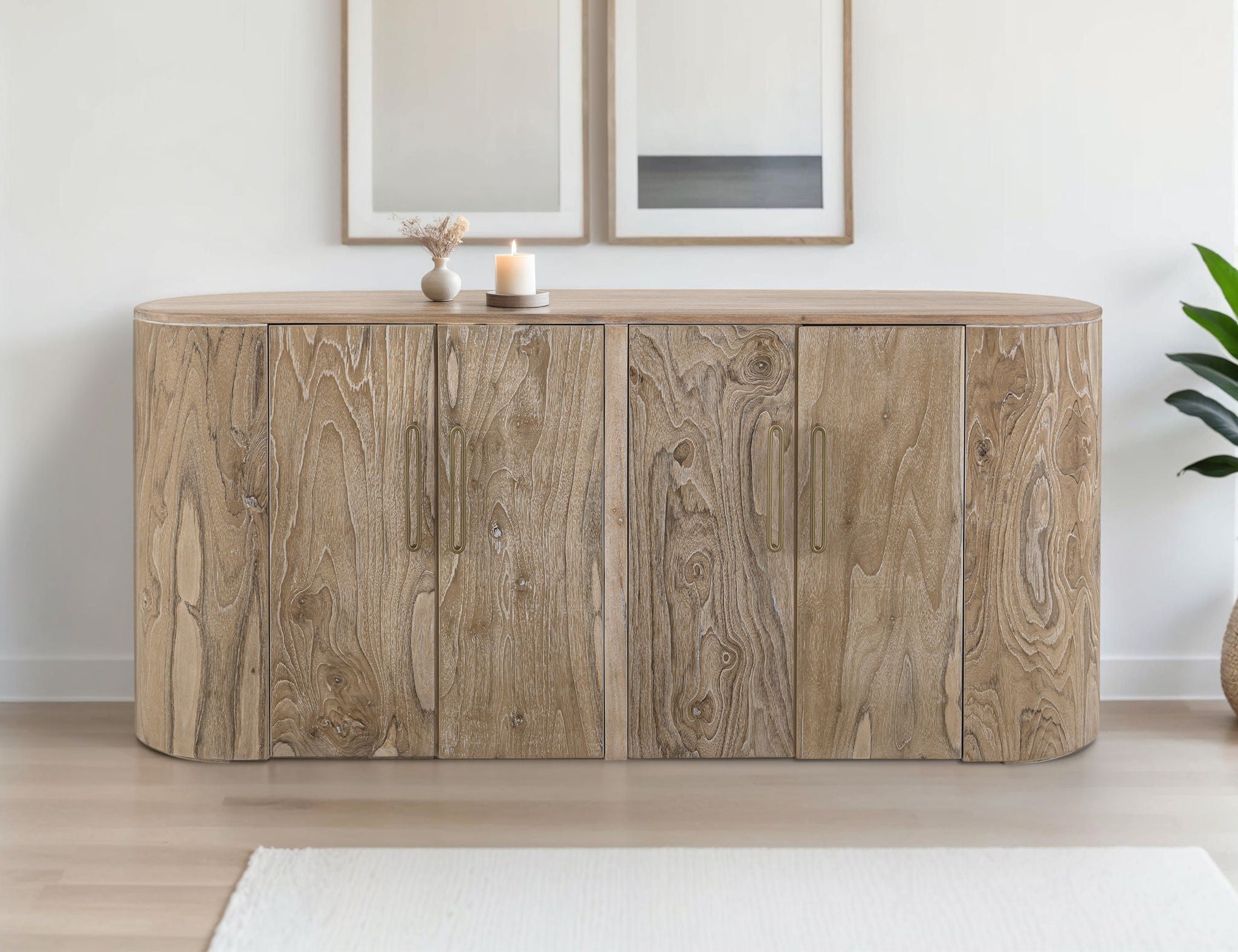 Balam - 4 Doors Console - Ivory White