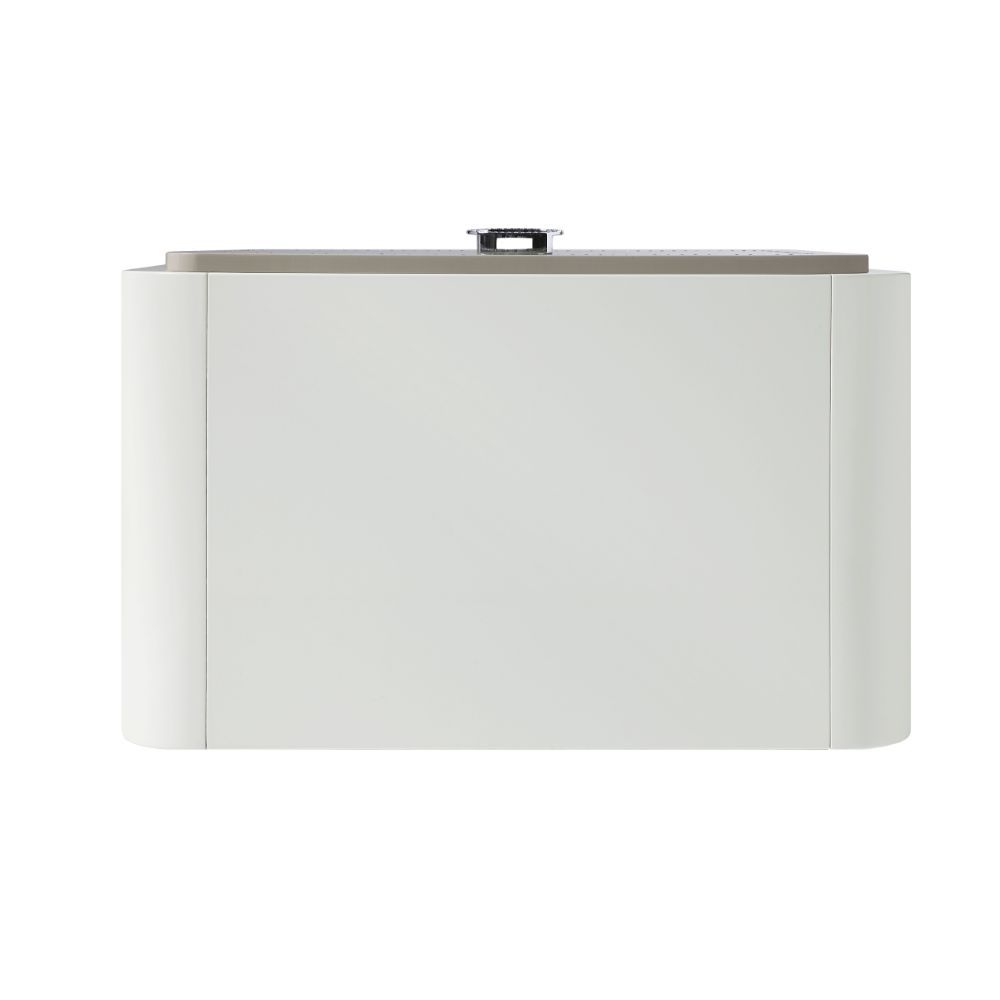 ACME Allendale - Nightstand - Ivory & Latte High Gloss | Meri Furniture