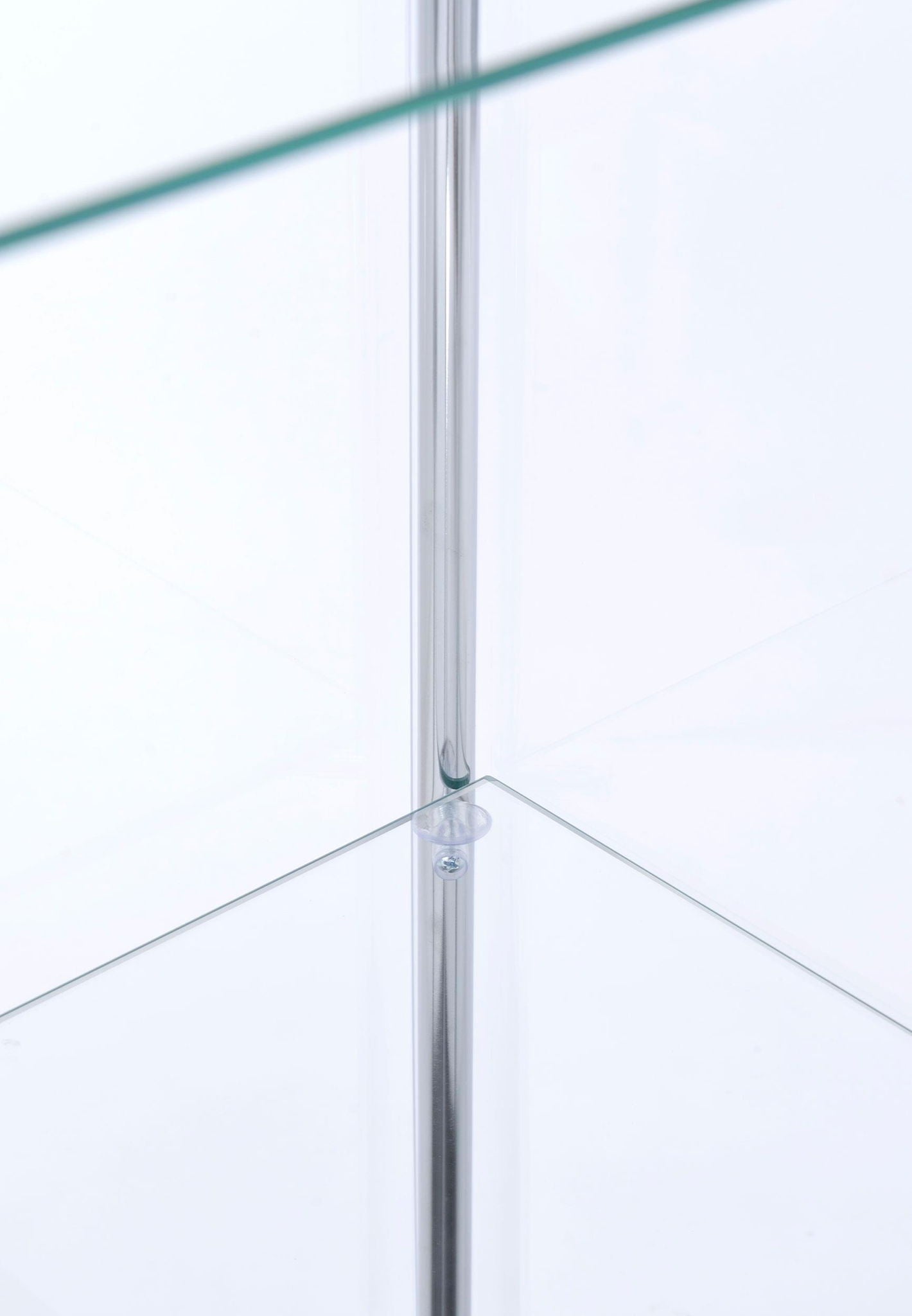 Bellatrix 3-shelf Clear Glass Curio Cabinet Cappuccino