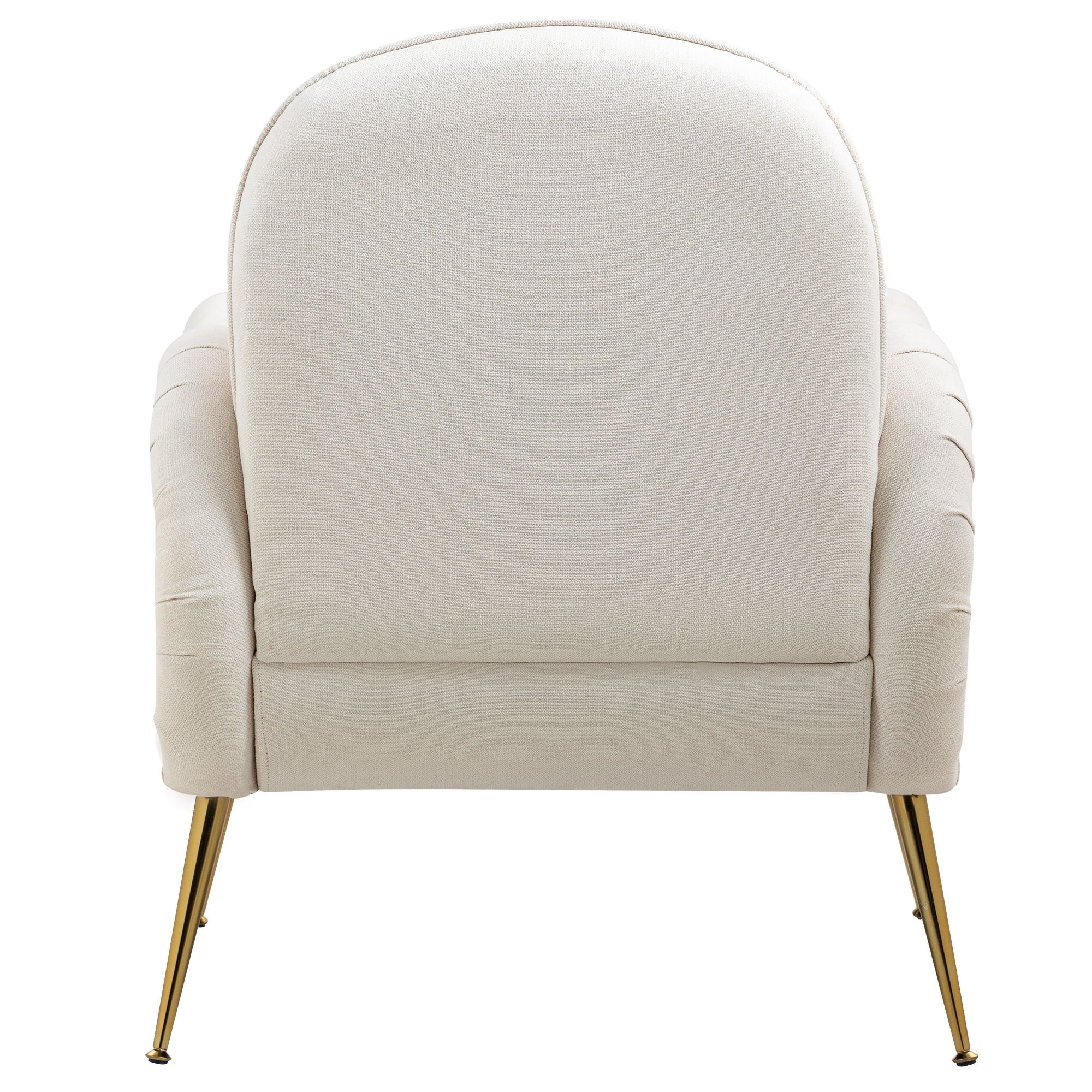 Modern Accent Chair With Metal Legs, Snowflake Fabric Armchair