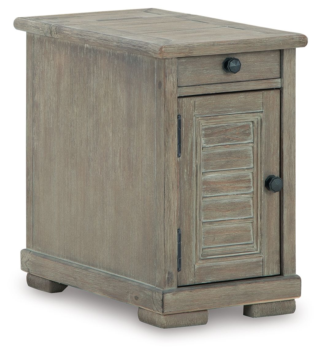 Ashley Furniture Moreshire - Bisque - Chair Side End Table | Meri Furniture