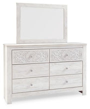 Signature Design by Ashley® Paxberry - Whitewash - Dresser, Mirror - Medallion Drawer Pulls | Meri Furniture