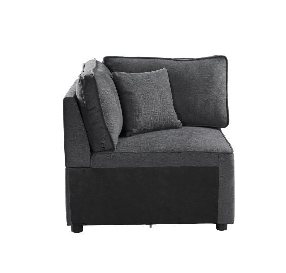 ACME Silvester - Wedge - Gray Fabric | Meri Furniture