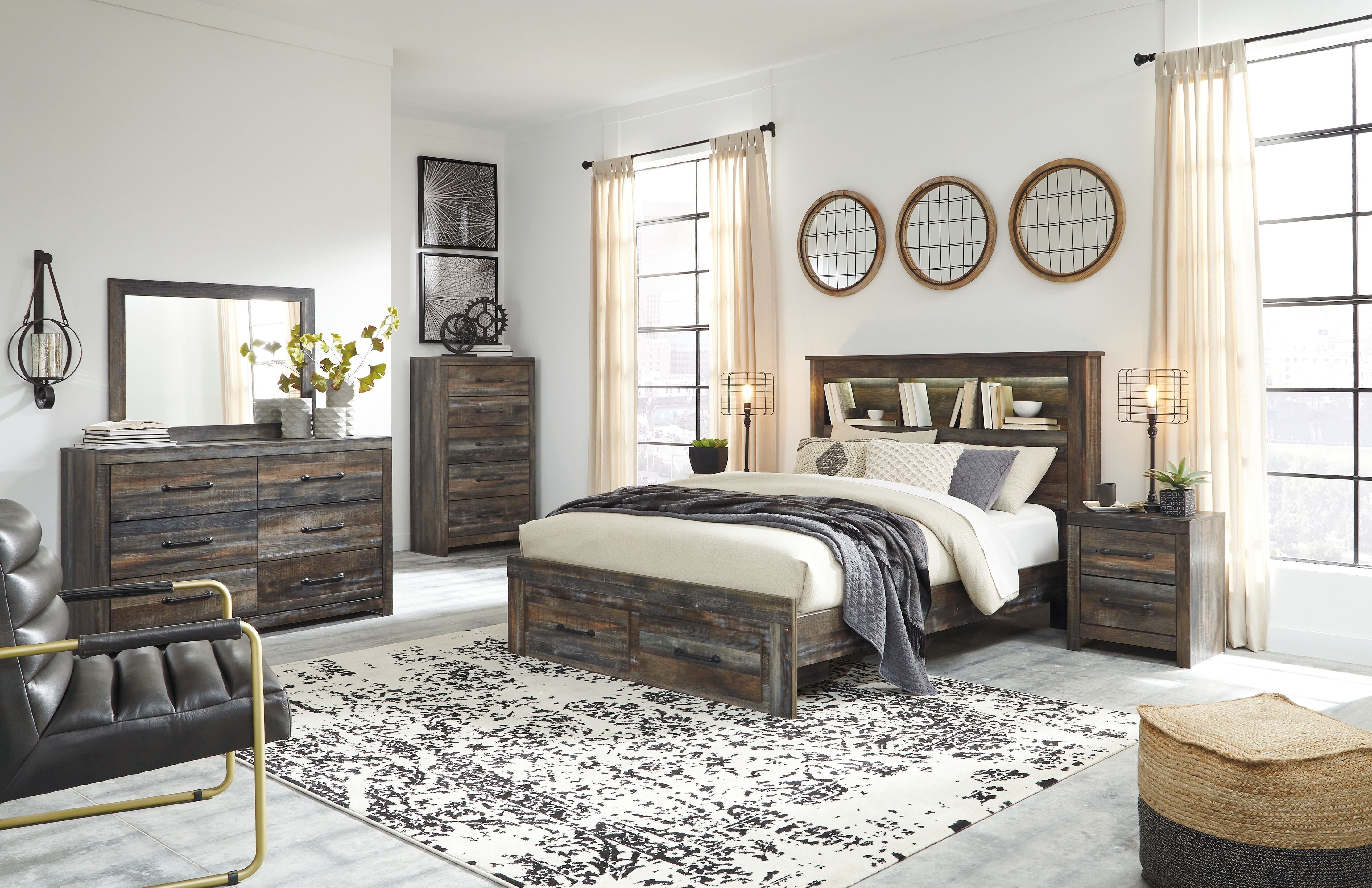Signature Design by Ashley® Drystan - Panel Bookcase Bed | Meri Furniture