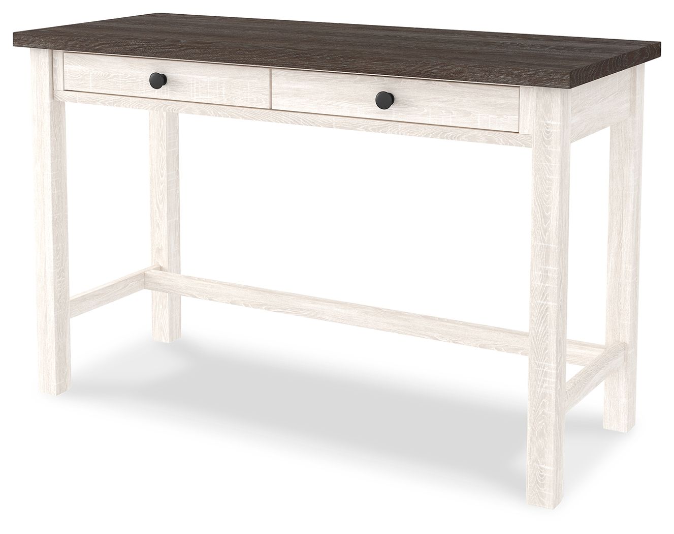 Ashley Furniture Dorrinson - White / Black / Gray - Home Office Desk - 2-drawer | Meri Furniture