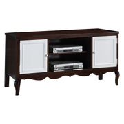 ACME Mathias - TV Stand - Walnut & White | Meri Furniture