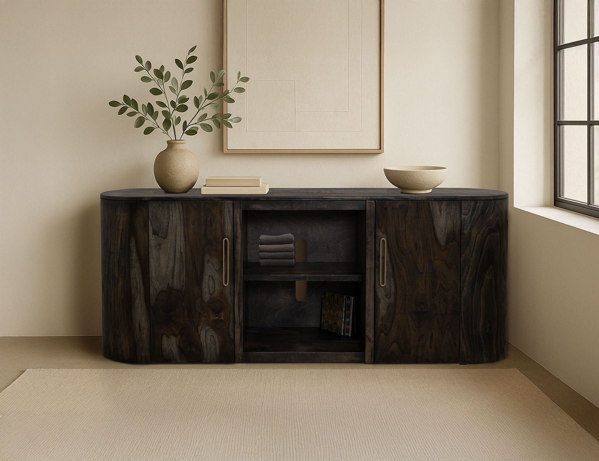 Balam - TV Stand - Oil Black