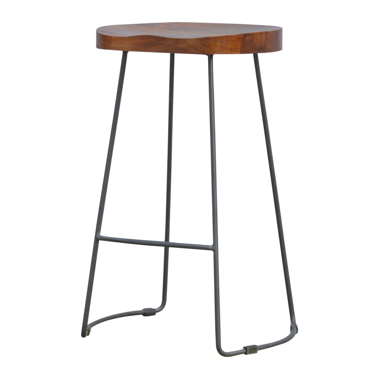 Industrial Chunky Bar Stool - Chestnut