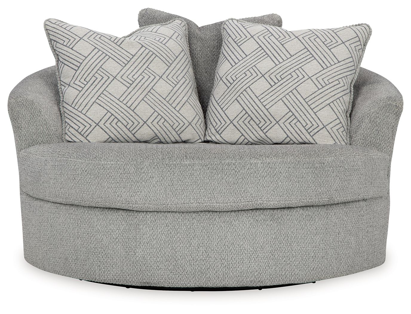 Signature Design by Ashley® Casselbury - Cement - Oversized Swivel Accent Chair | Meri Furniture