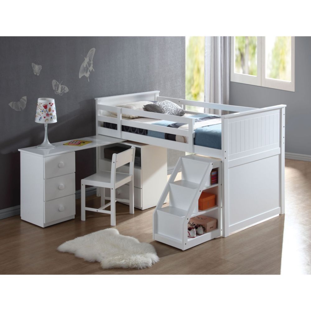 ACME Wyatt - Loft Bed - White | Meri Furniture