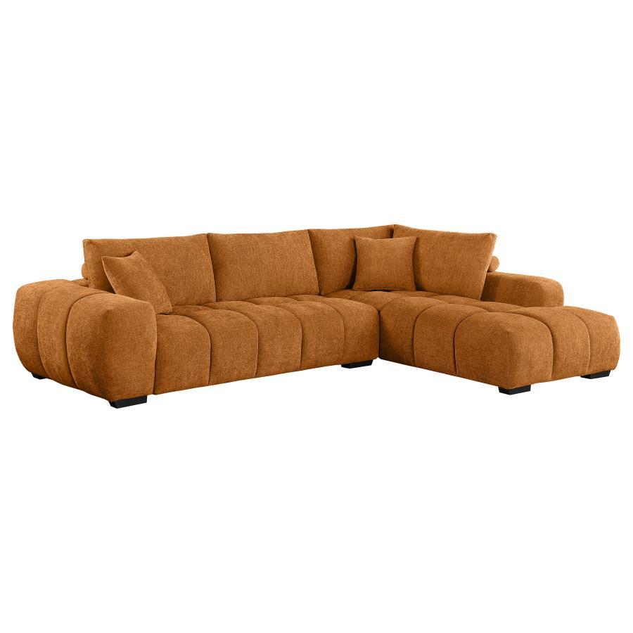 Coaster Fine Furniture Camacho - Upholstered Chaise Sectional Sofa | Meri Furniture