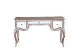 Esteban - Vanity Desk - Mirrored & Antique Champagne Finish