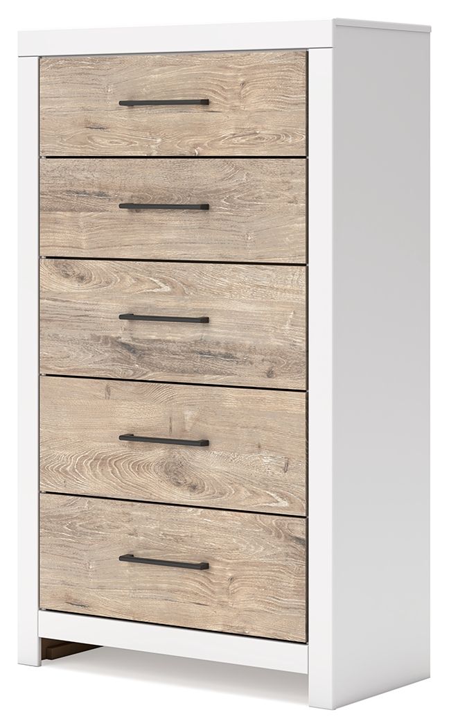 Signature Design by Ashley® Charbitt - Two-tone - Five Drawer Chest | Meri Furniture