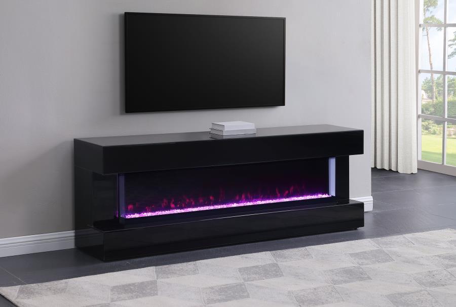 Coaster Fine Furniture Vallerie - TV Stand With Visual Flame Box | Meri Furniture
