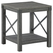 Ashley Furniture Freedan - Grayish Brown - Square End Table | Meri Furniture