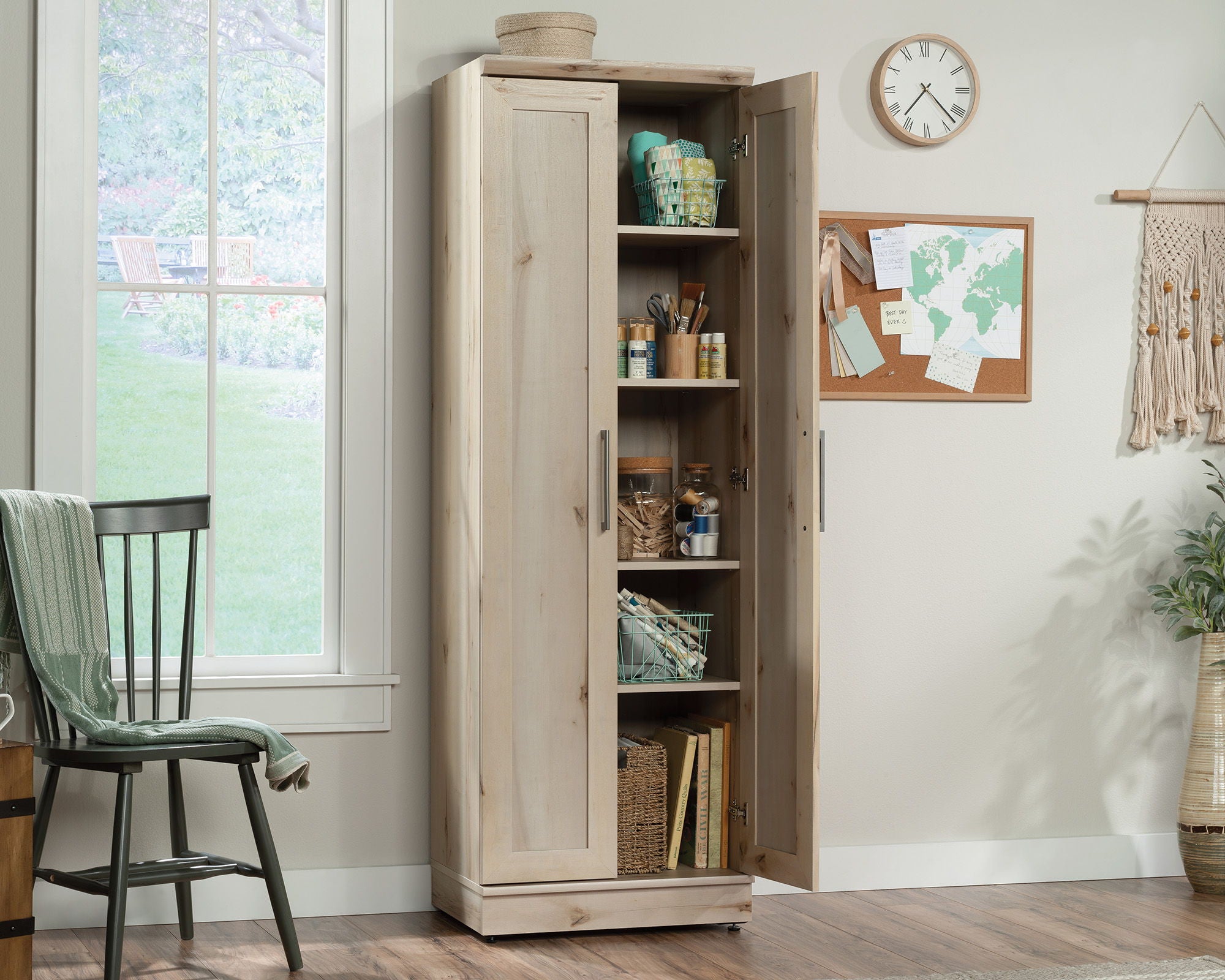 Two Door Storage Cabinet in Pacific Maple