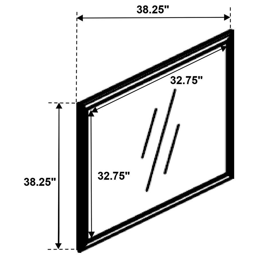 Louis Philippe - 38.25" Dresser Mirror - White