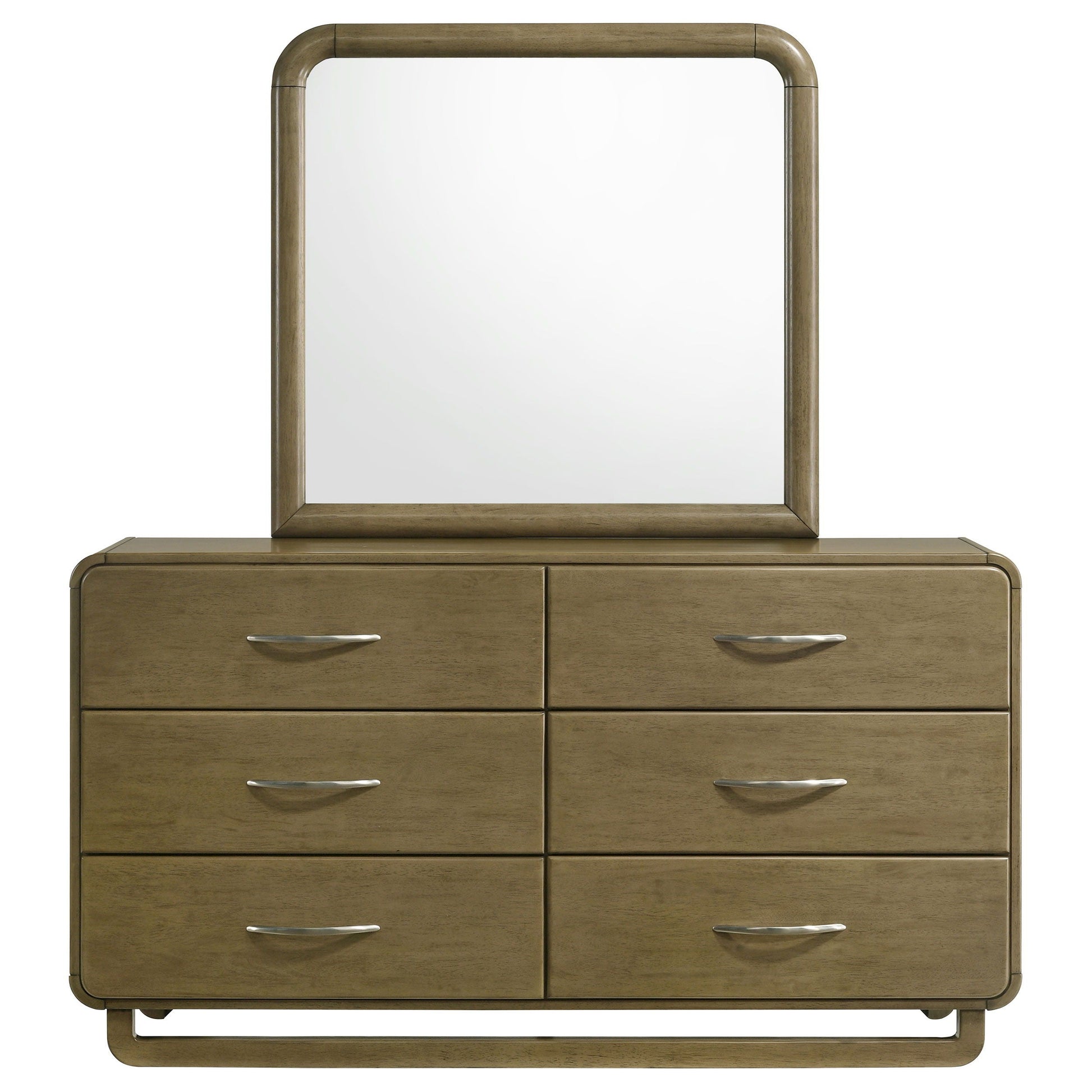 Coaster Fine Furniture Amsbury - 6-Drawer Dresser And Mirror - Nutmeg | Meri Furniture