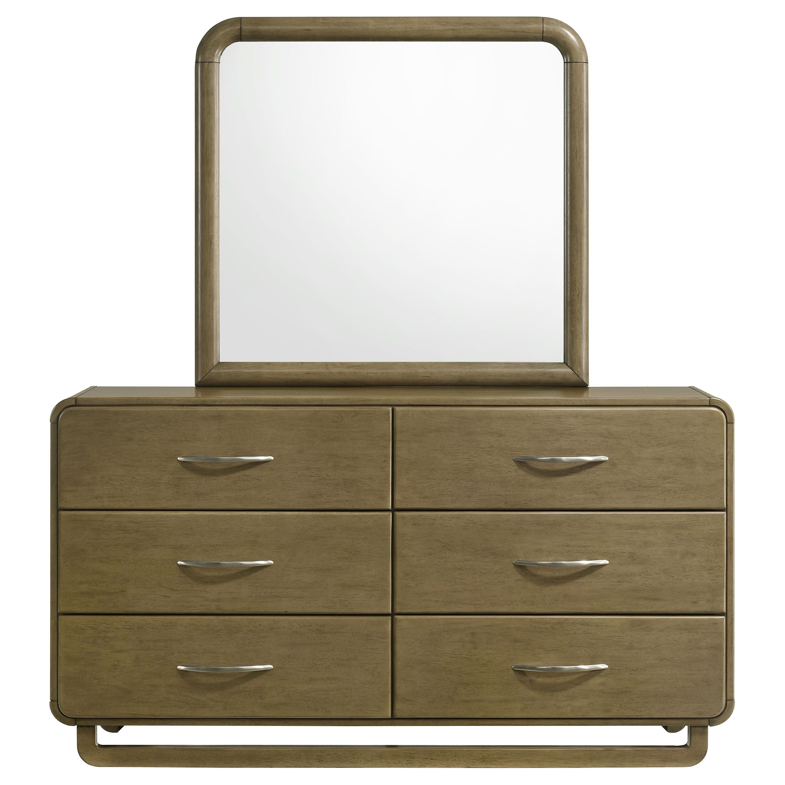 Coaster Fine Furniture Amsbury - 6-Drawer Dresser And Mirror - Nutmeg | Meri Furniture