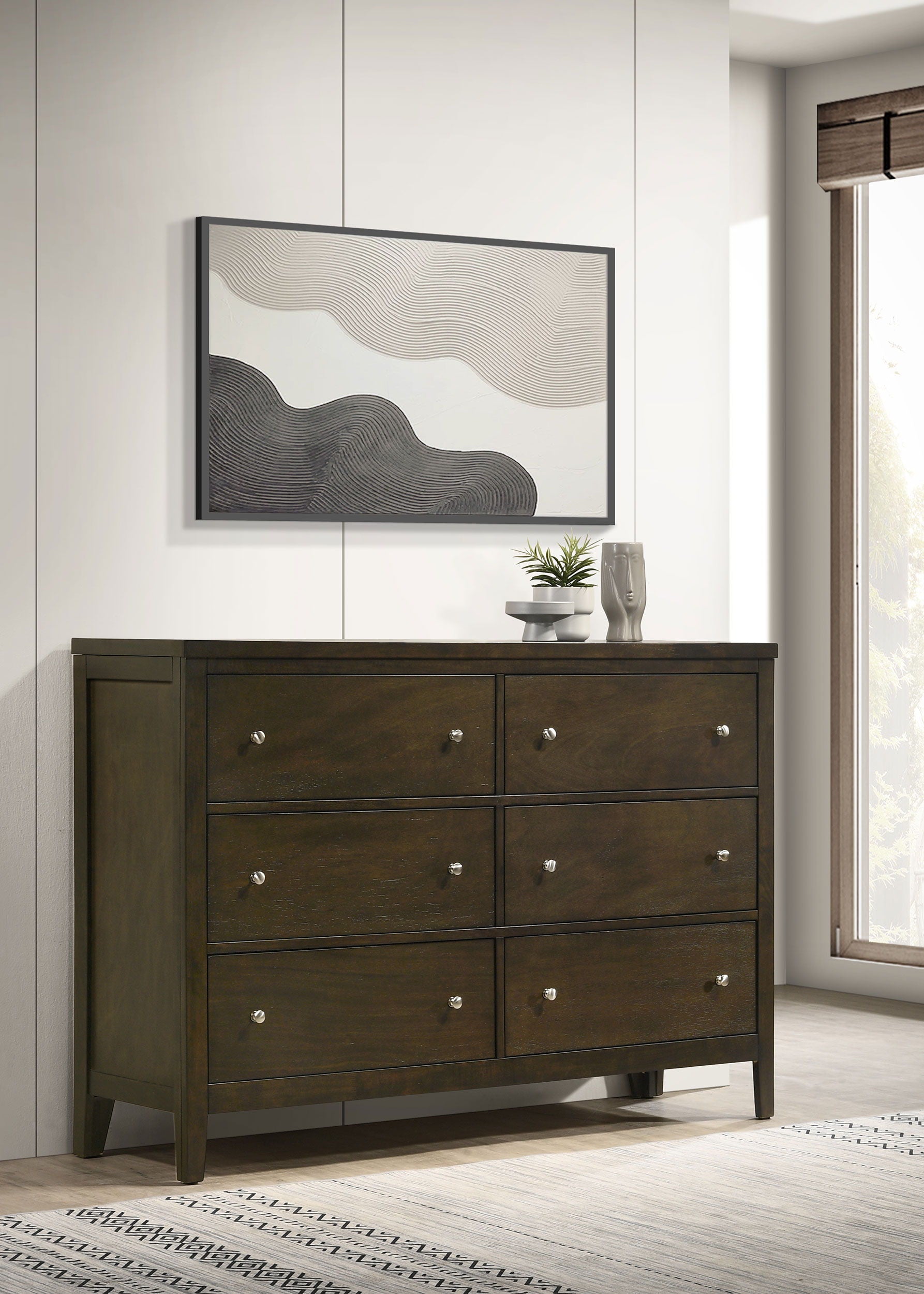Coaster Fine Furniture Wilkes - 6-Drawer Dresser Cabinet - Dark Cocoa | Meri Furniture