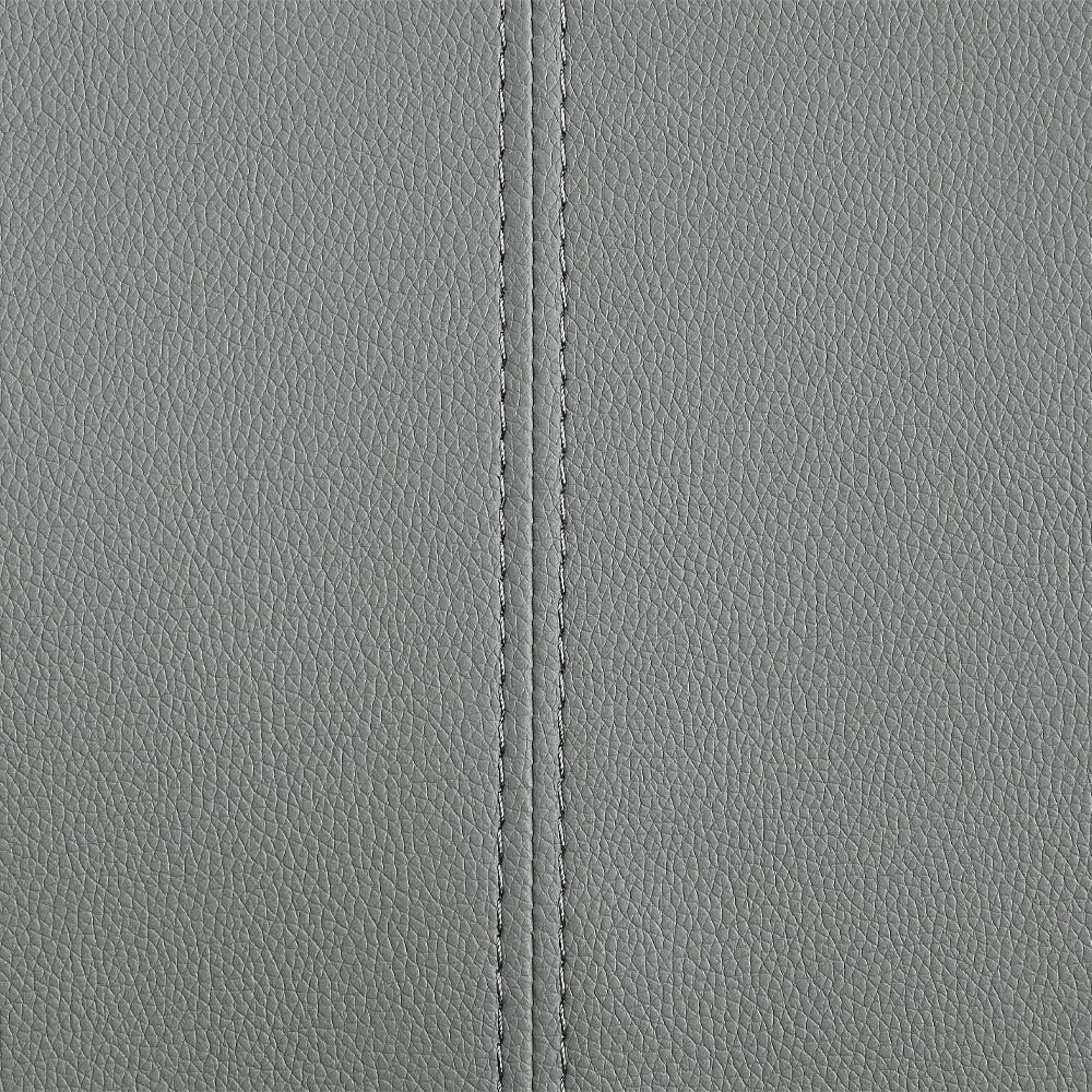 Pagan - Side Chair Set of 2) - Gray Synthetic Leather & Chrome