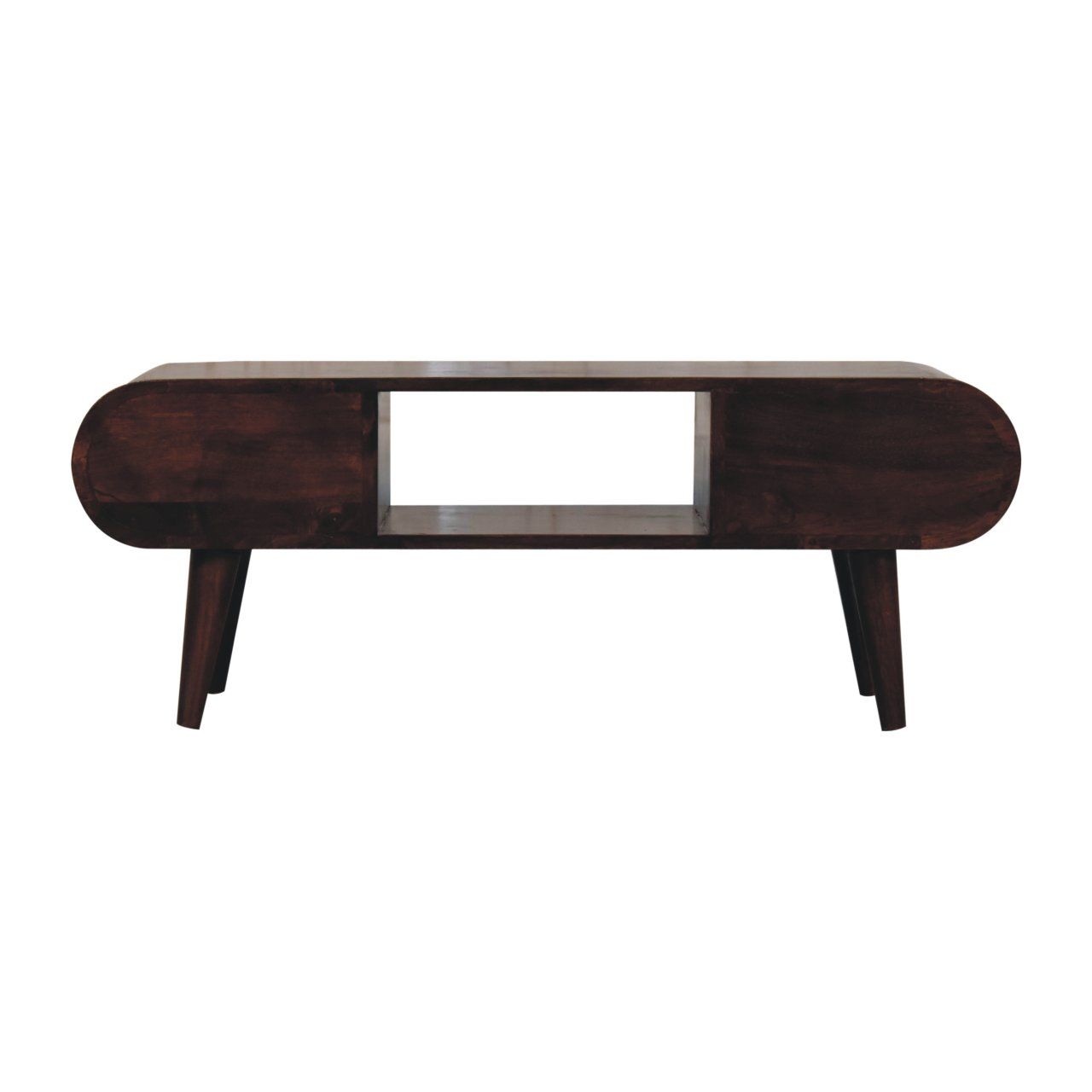 Solid Wood Circular TV Unit