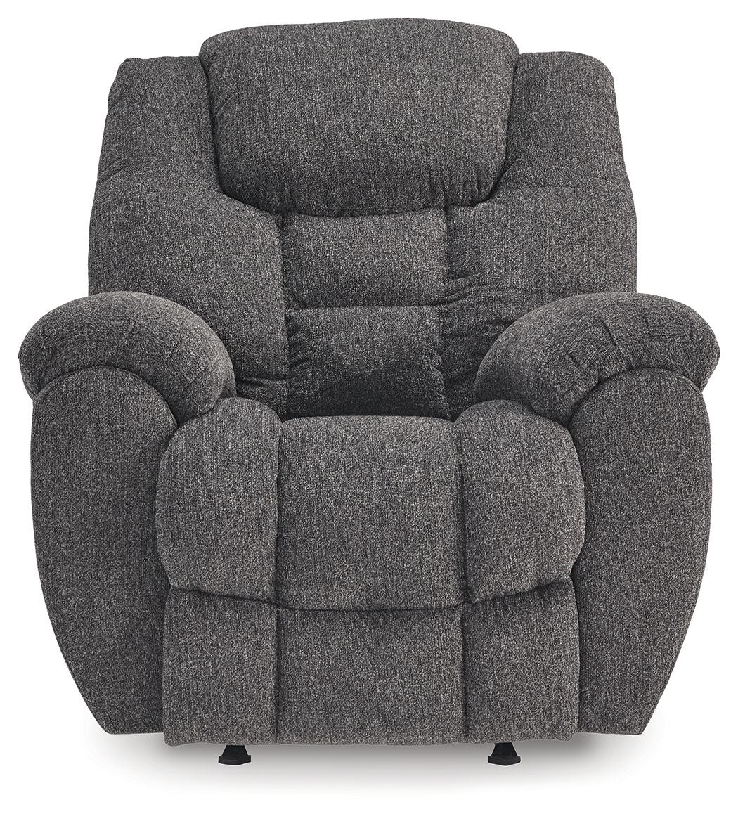 Signature Design by Ashley® Foreside - Charcoal - Rocker Recliner | Meri Furniture