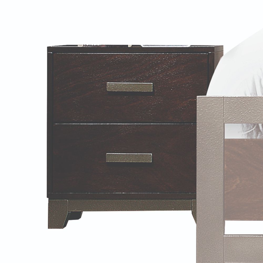 ACME Charleen - Nightstand - Walnut | Meri Furniture
