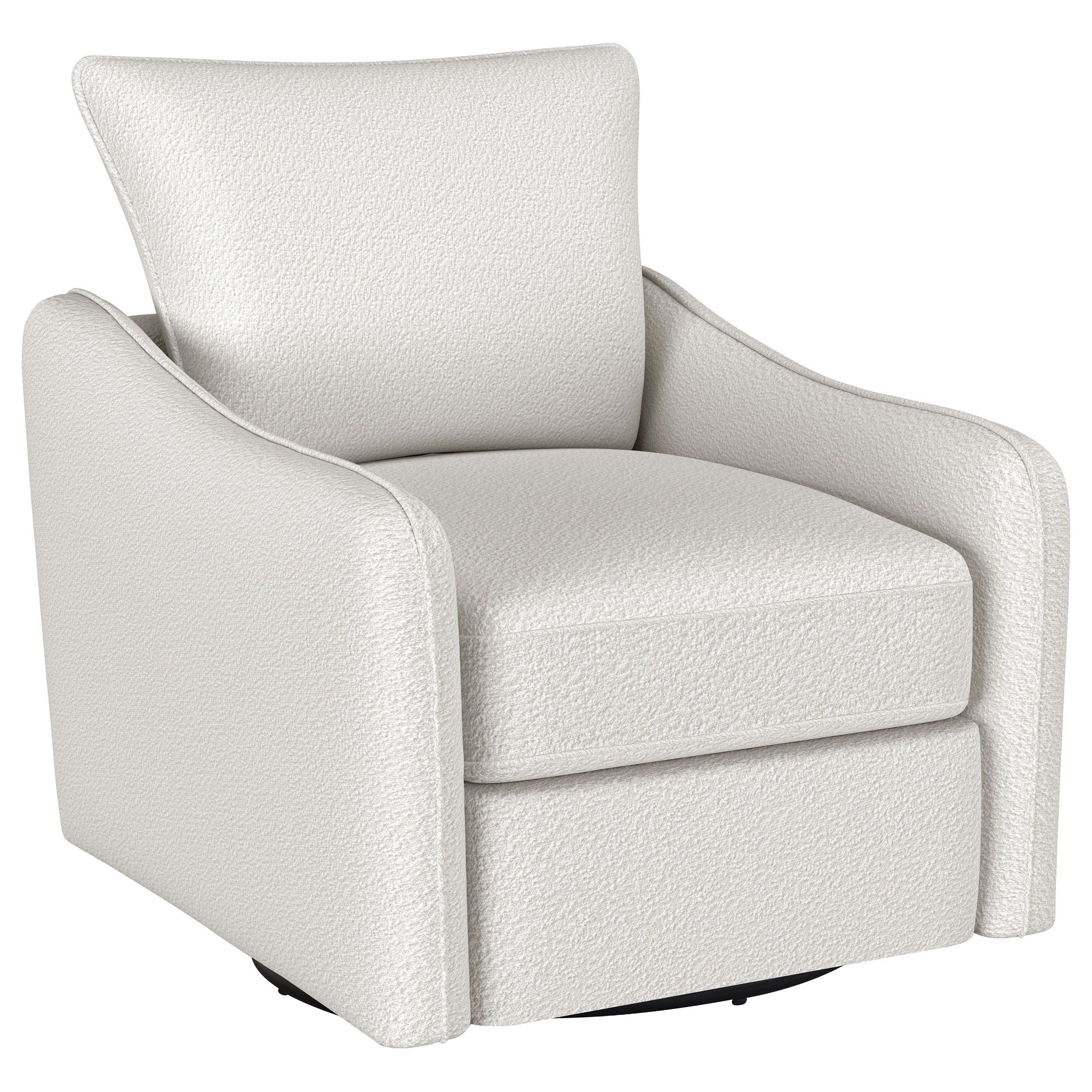 Coaster Fine Furniture Madia - Upholstered Sloped Arm Swivel Glider Chair - Vanilla | Meri Furniture