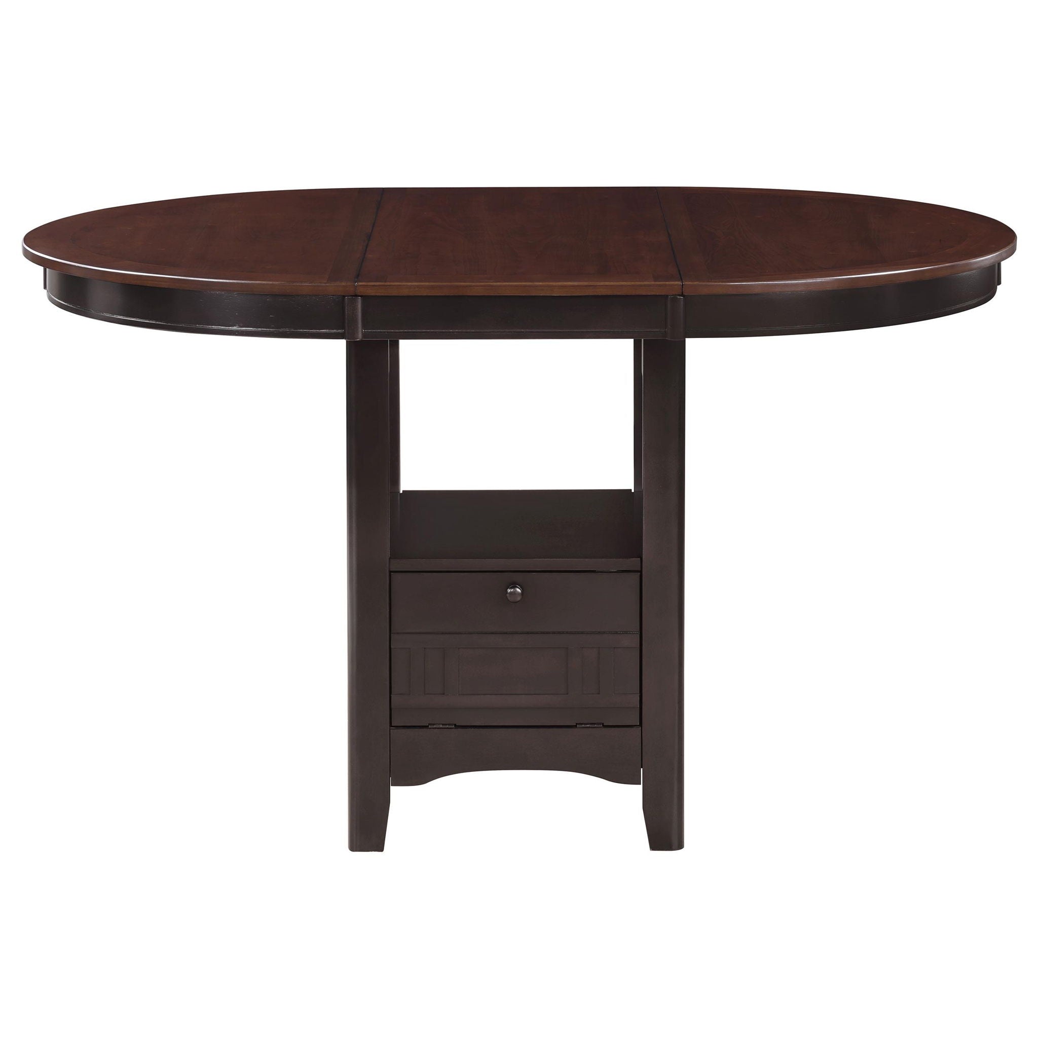 Lavon Oval 60-inch Counter Height Extension Dining Table Chestnut