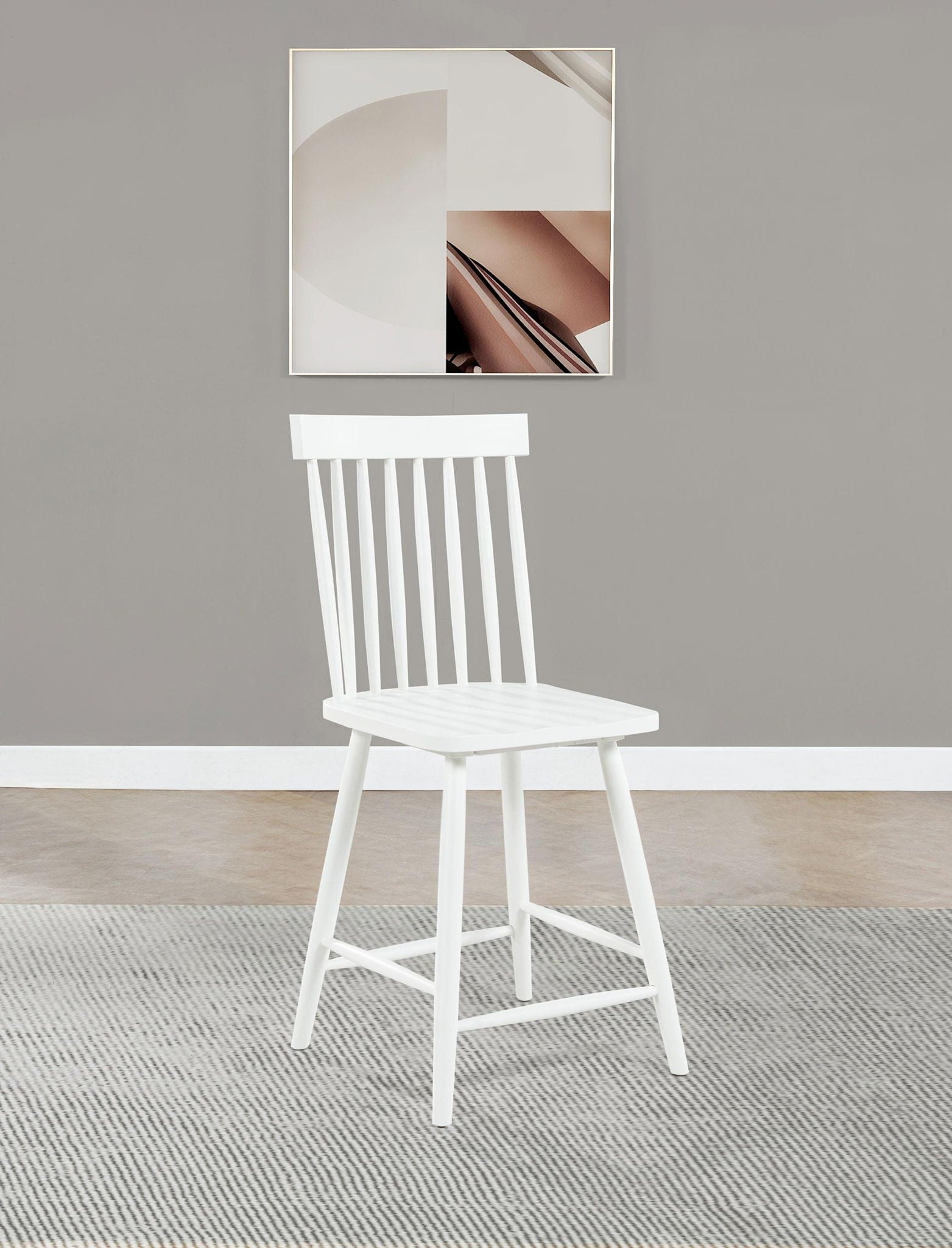 Andrews Windsor Counter Height Dining Side Chair White (Set of 2)