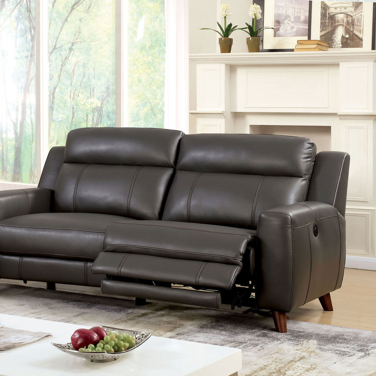Furniture of America Rosalynn - Power Sofa - Gray | Meri Furniture