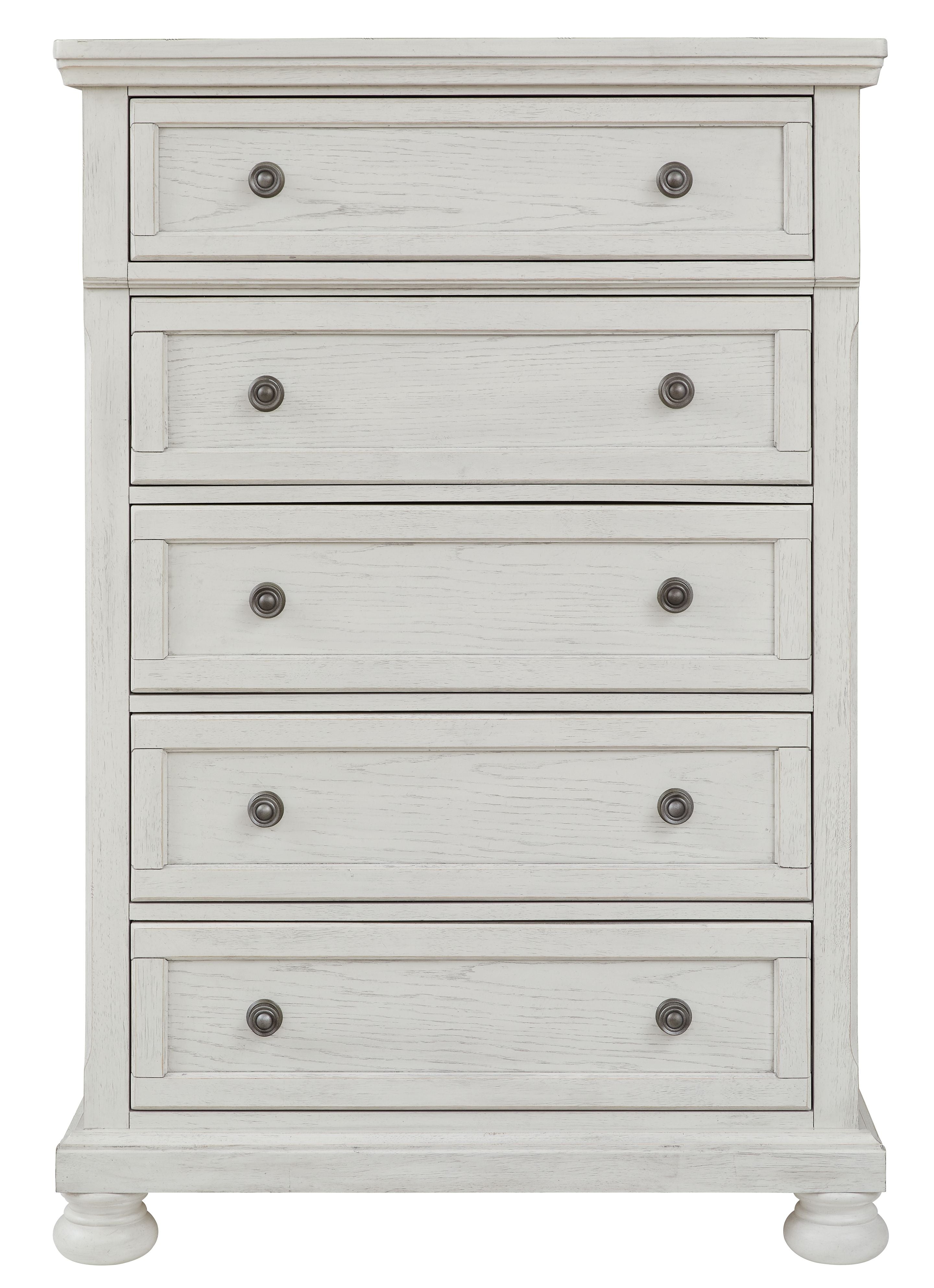 Signature Design by Ashley® Robbinsdale - Antique White - Five Drawer Chest | Meri Furniture