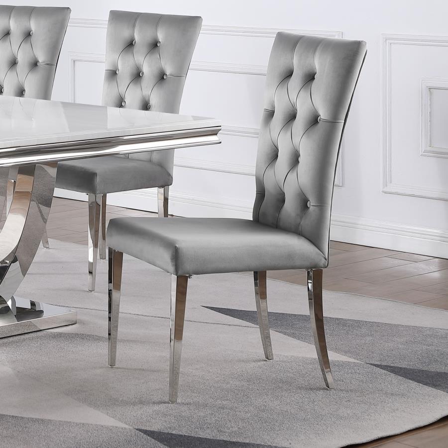 Coaster Fine Furniture Kerwin - Velvet Upholstered Dining Side Chair (Set of 2) | Meri Furniture