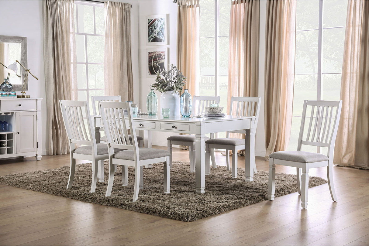 Furniture of America Kaliyah - Side Chair (Set of 2) - Antique White | Meri Furniture