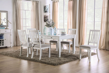 Furniture of America Kaliyah - Side Chair (Set of 2) - Antique White | Meri Furniture