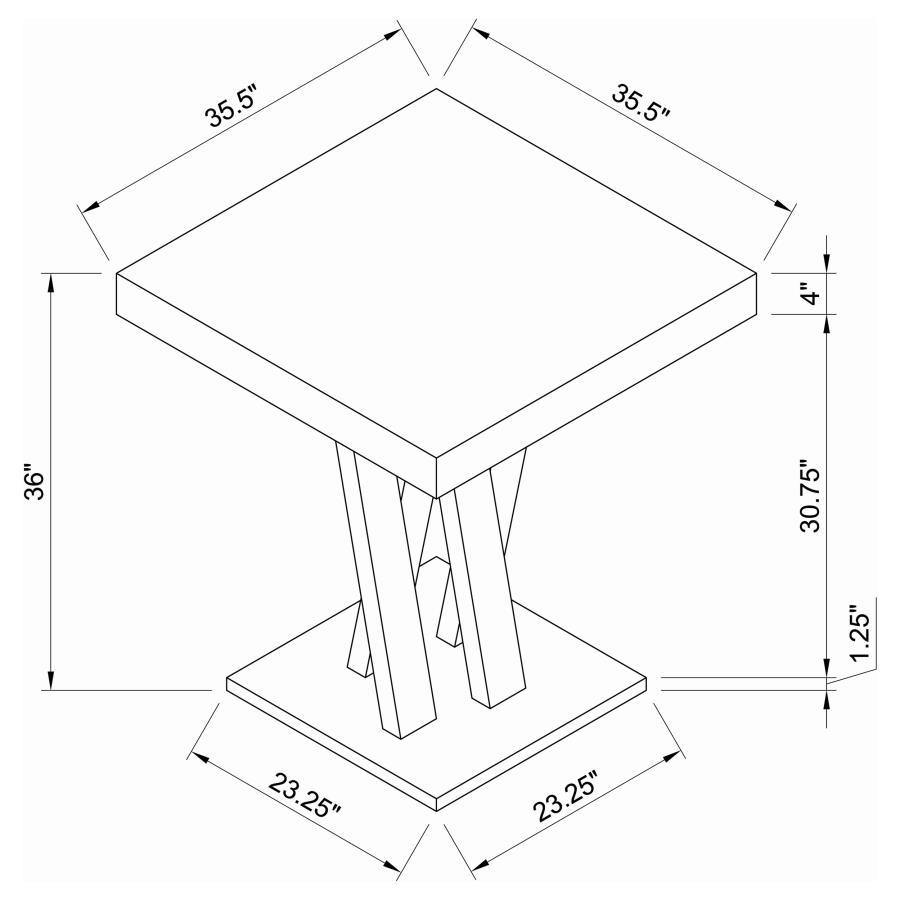 Coaster Fine Furniture Freda - Square Height Dining Table | Meri Furniture