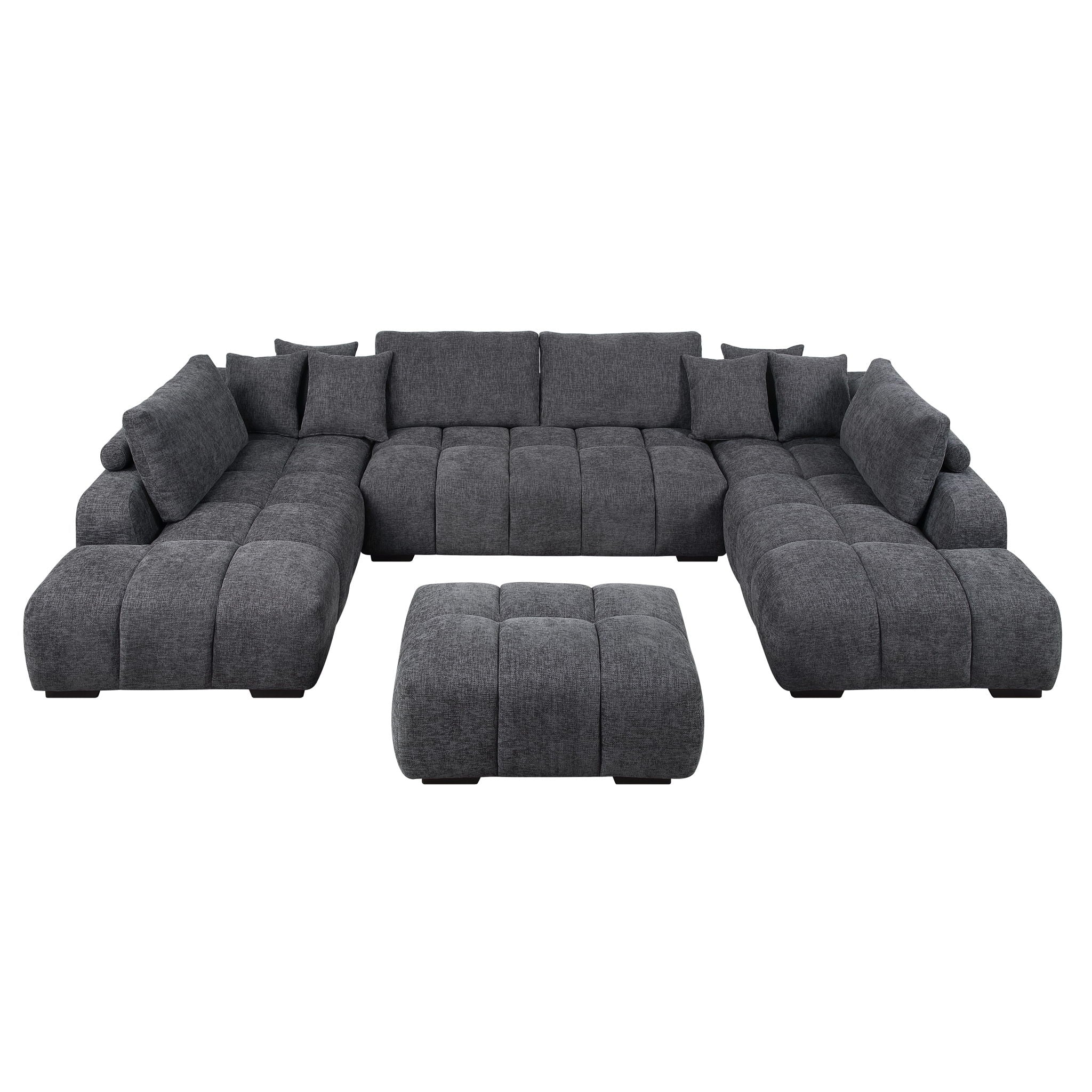 Chosen - Sectional Sofa With Toss Pillows And Chaise