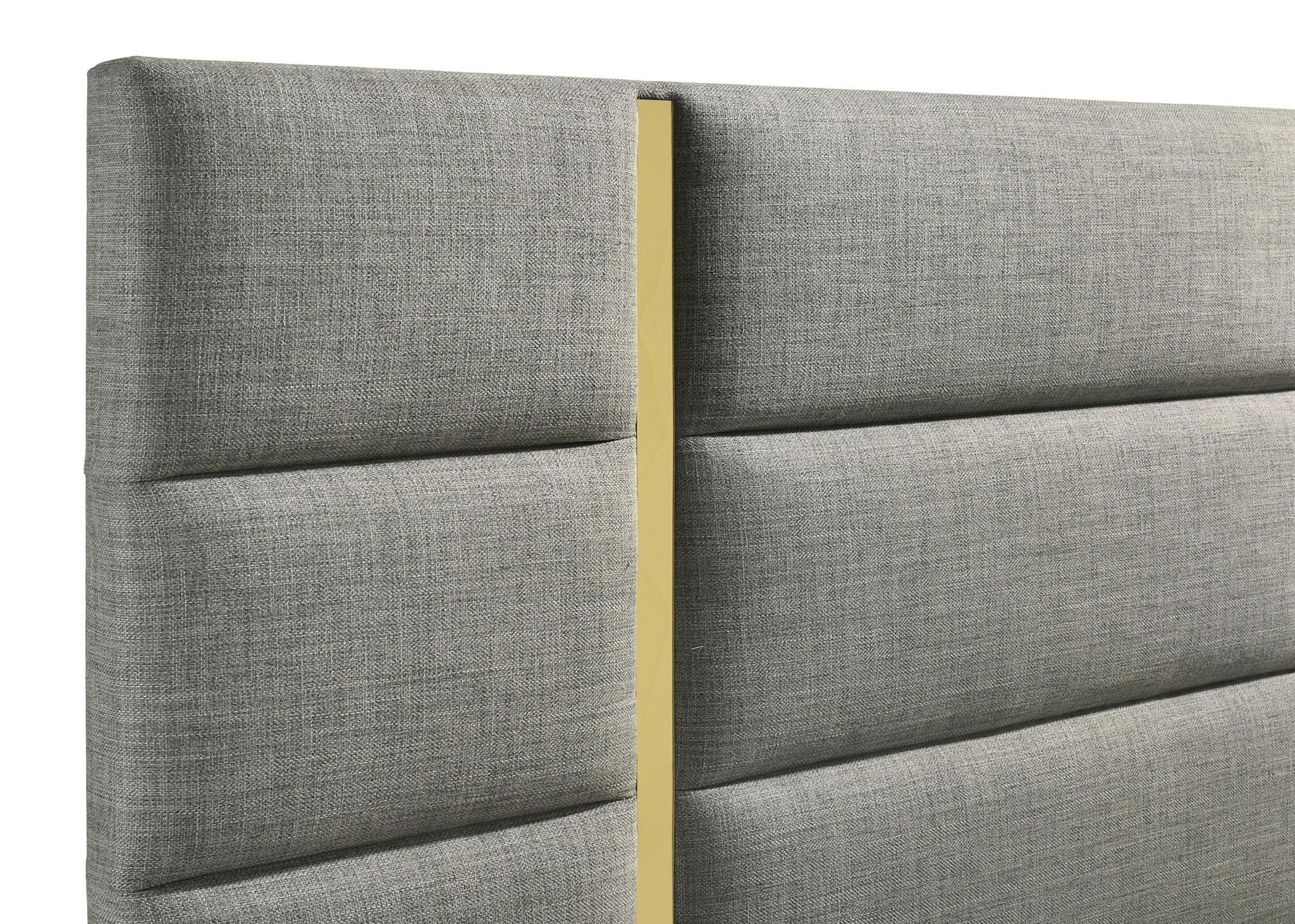 Ines 56-inch Fabric Upholstered Eastern King Panel Bed Grey