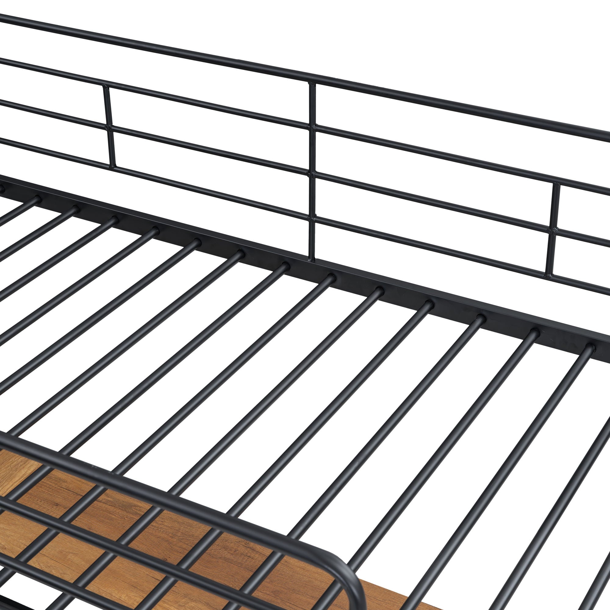 Loft Bed & 3 Layers Of Shelves And L-Shaped Desk